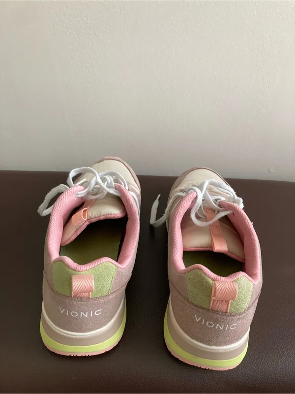Vionic Blush Pink & Lime Green Accent Women's Sneakers - Image 7