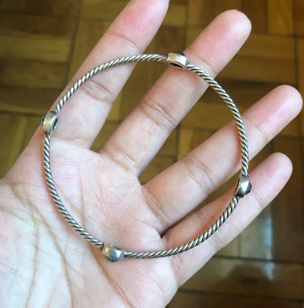 David Yurman Onyx Stone Bangle Bracelet - Image 5