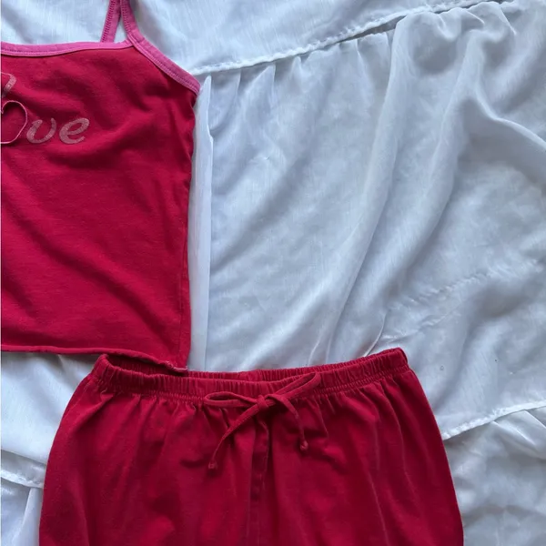 Jolie Intimates Vintage Love Cut-Out Two Piece Loungewear Set - Image 9
