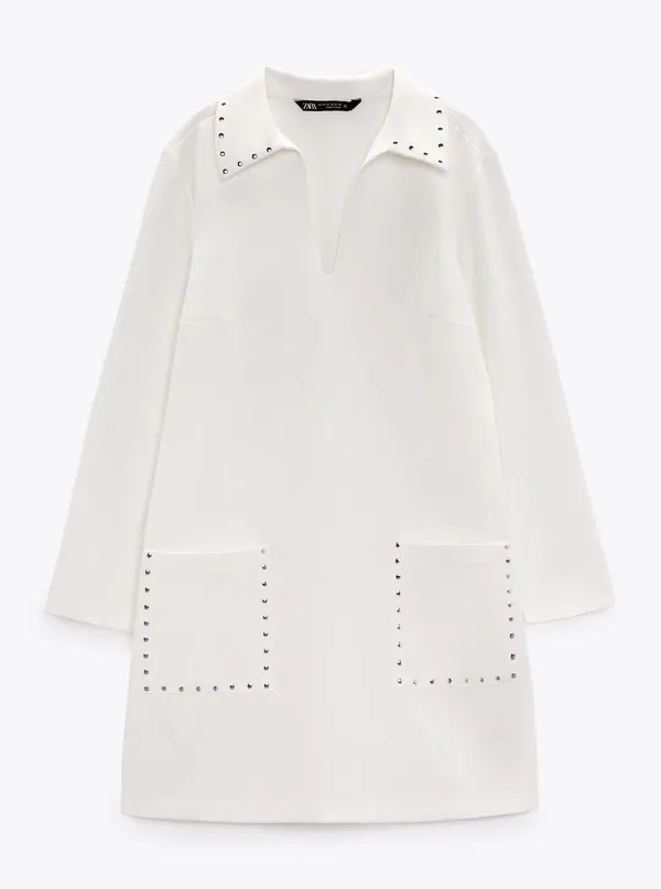 ZARA Studded Polo Collar Dress - Image 2