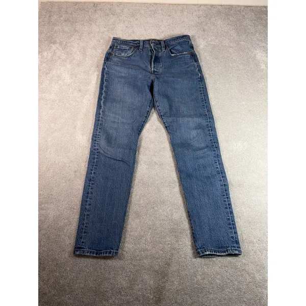 Levi's Premium women 501 S Skinny Jeans Blue Light‎ Wash 5-Pocket 27x28 - Image 2