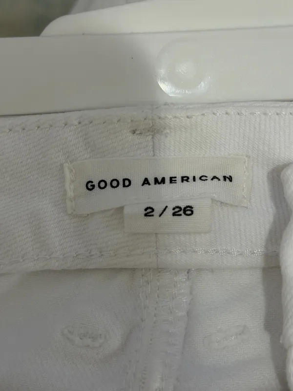 Good American Jeans Legs Good Crop White - Image 3