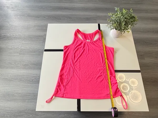 Danskin Now Bright Pink Mesh Accent Active Tank Top - Size M (8-10) - Image 2