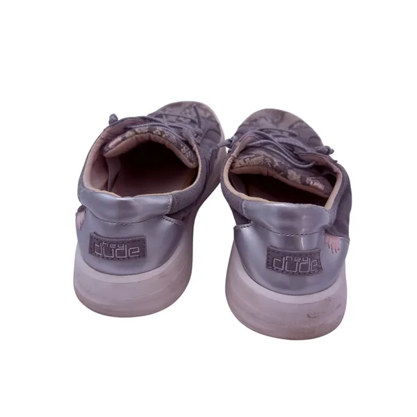 Hey Dude Women's Silver Python Karina Sneakers Size 10 - Image 6