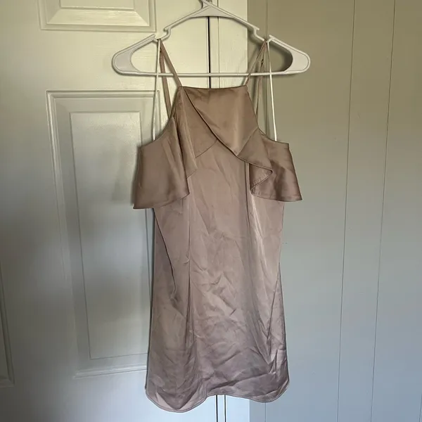 Lulus Spice Twirl Light Beige Satin Mini Dress - Image 12