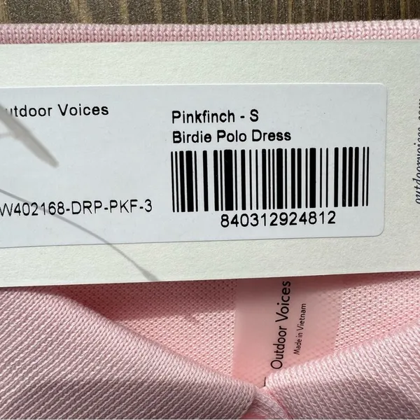 Outdoor Voices Birdie Polo Dress In Pinkfinch Unlined Tennis Golf Size S NEW - Image 7