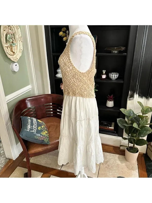 Anthropologie Beckett Crochet Eyelet Dress – Size Medium - Image 8
