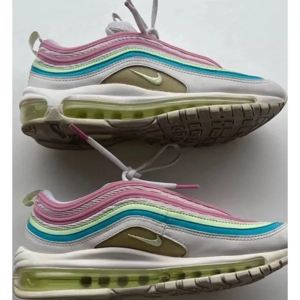 Nike Air Max 97 Women's Running Shoes SZ 7.5 White/Pink, CW7017-100 - Image 12