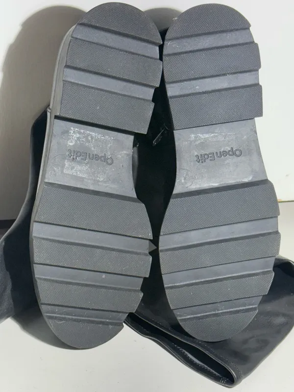 NWOT OpenEdit Women’s Black Lug-Sole Platform Boots - Image 4
