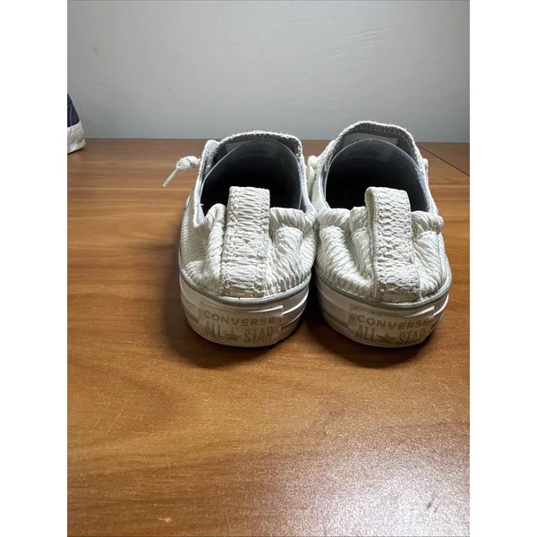 Converse Womens CT All Star Shoreline 558446F White Textured Shoe Sneakers W7 - Image 7