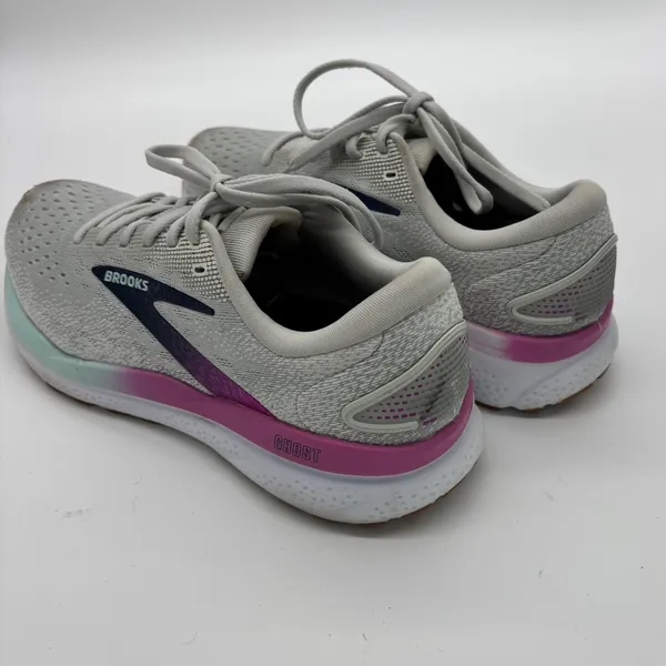 Brooks Ghost 16 Womens Running Shoes Grey Pink Mint Size 8.5 - Image 6