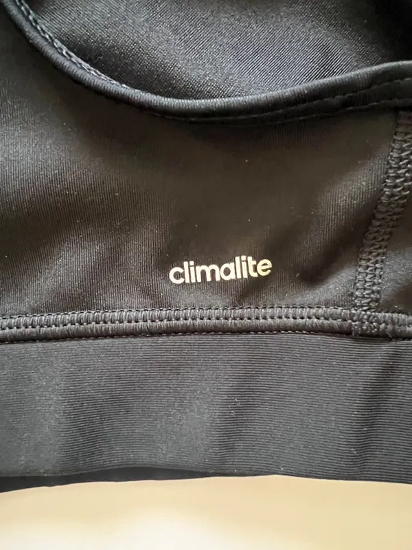 adidas Black Racerback Performance Sports Bra with Logo - Image 5