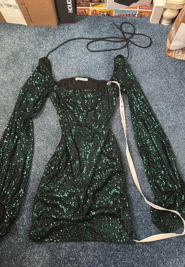 Lucy in the Sky Long Sleeve Sequin Dress - Image 4