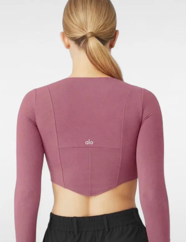 Alo Yoga Corset Long Sleeve Top - Image 2