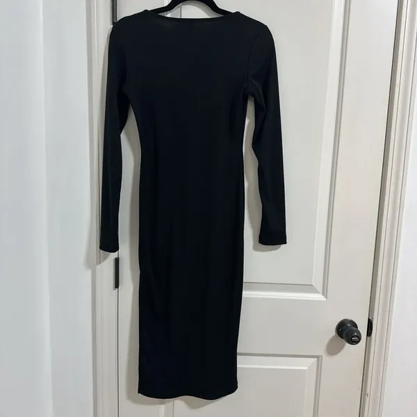 Princess Polly Classic Black Long Sleeve Dress - Image 2