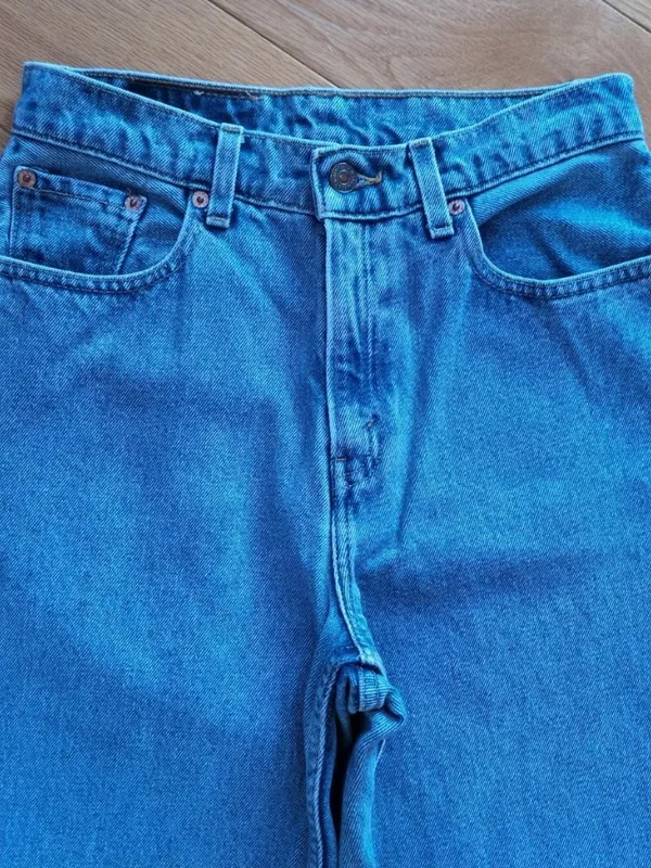 VTG 90s Levi's 560 Loose Fit Straight High Rise Jeans USA Size 9 JR S (27x31) - Image 3