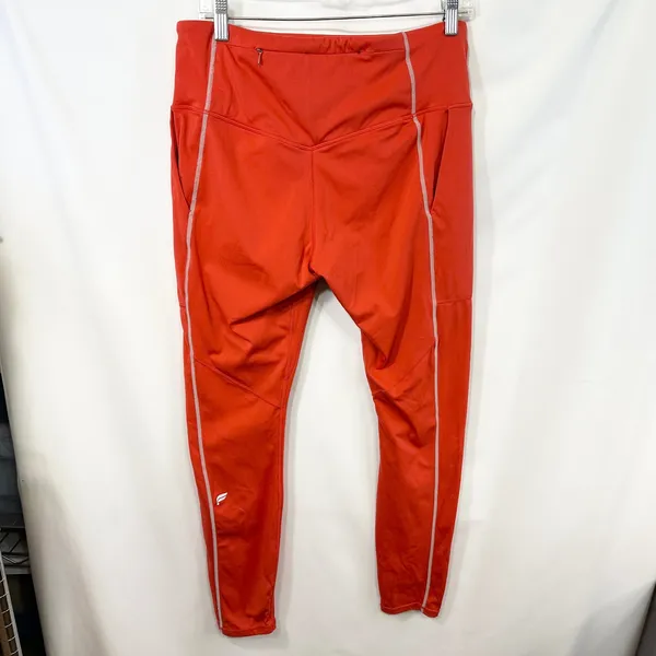 Fabletics Motion365 XL Leggings Full Length High‎ Waisted Reflective Orange 1275 - Image 2