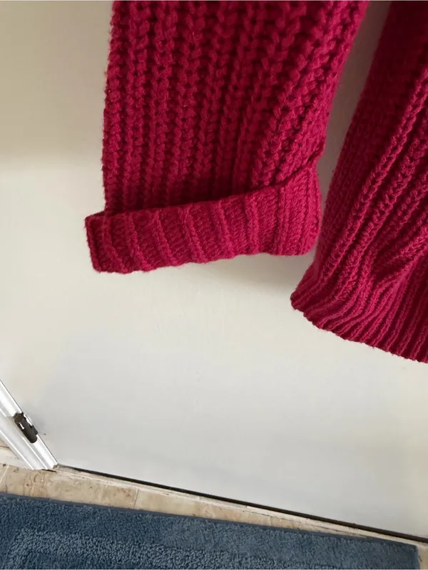 American Eagle oversize knit mock neck sweater fall back to school holidays - Image 4