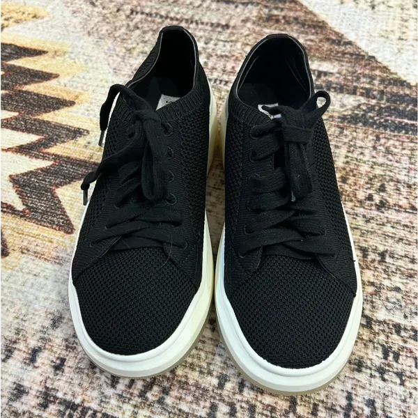 Steve Madden Woman’s Savage Black Platform Lace Up Sneakers Size 6.5 - Image 6