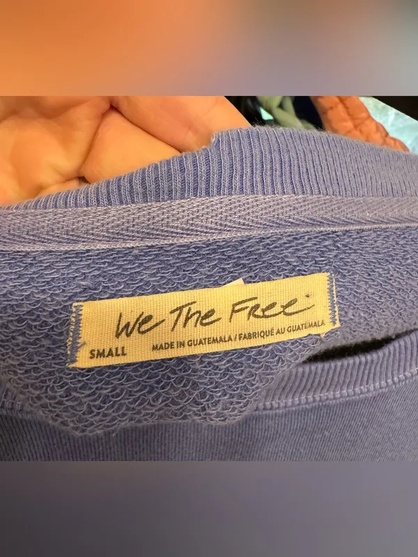 NWOT Free People We the Free Camden Sweatshirt - Blue Iris Periwinkle - Small - Image 9