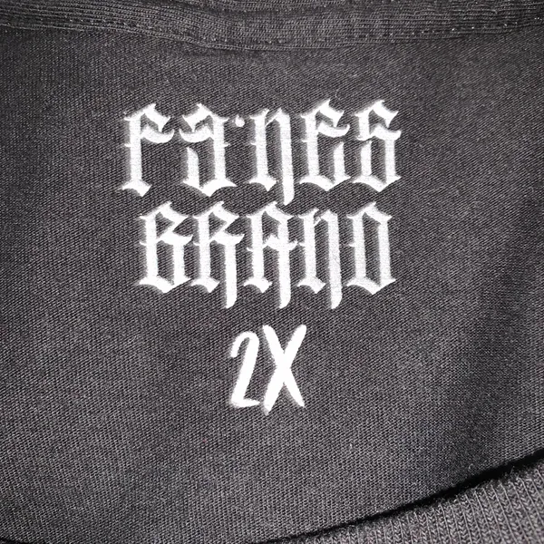 Fenes Brand "Fear None, respect all" black tshirt size 2X - Image 3
