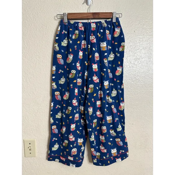 Bedhead Pajamas Autumn Owls Classic Stretch Jersey Pajama Set Womans XS - Image 7