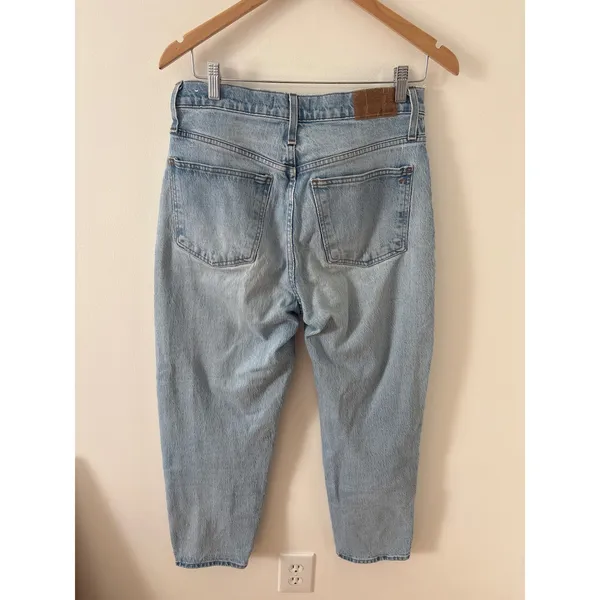 Madewell Balloon Jeans Light Wash Denim High Rise Waist‎ Size 27 - Image 3