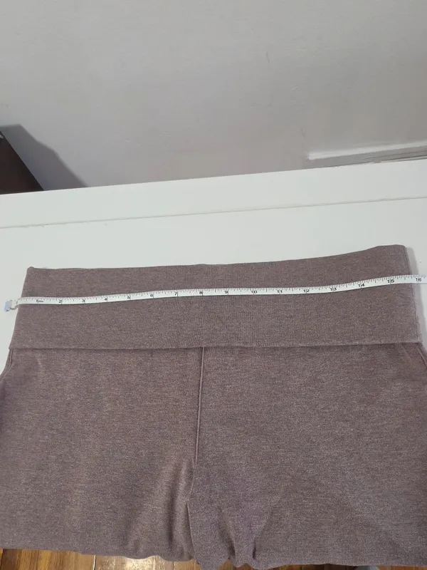 Victoria's Secret PINK All-Day Foldover Flare Leggings -Cocoa Heather - Size L.R - Image 7