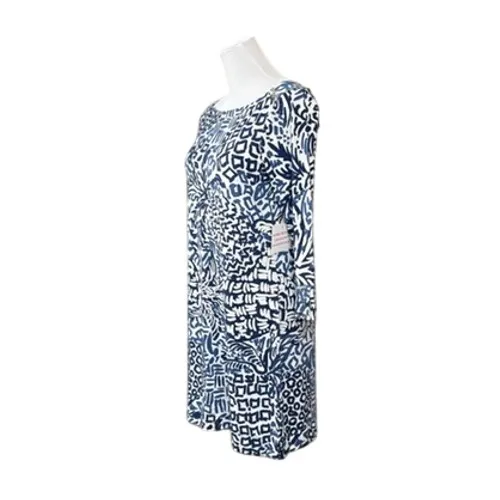 Lilly Pulitzer Sophie Shift Dress MEDIUM Home Slice Blue White 50+ UPF NEW‎ - Image 3