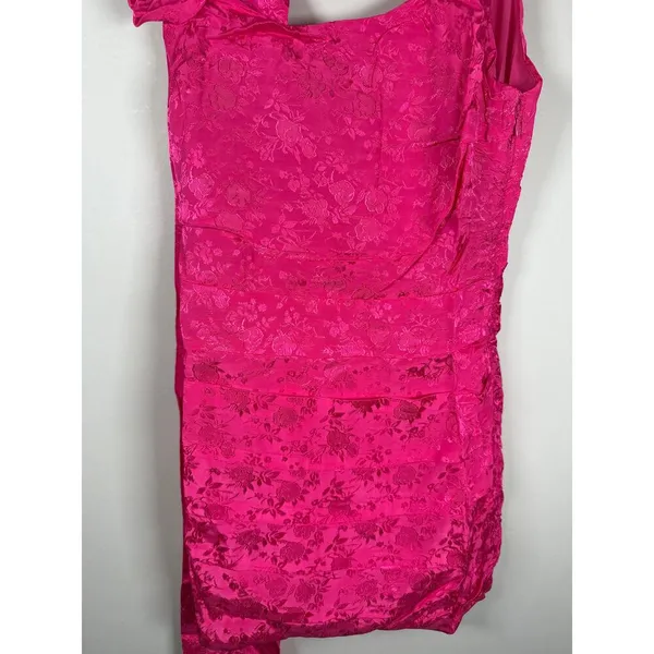 For Love & Lemons Deliza‎ Mini Dress Pink Womens Size M Jacquard Feminine - Image 6