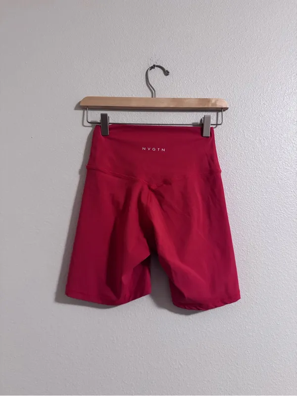 NVGTN High-Rise Red Bike Shorts for Women - Image 3