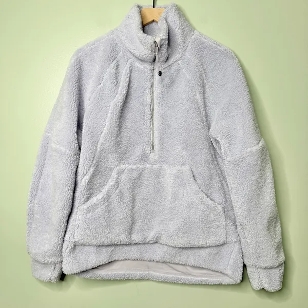 Lululemon Scuba Oversized Fleece Funnel Neck Half Zip Lilac Purple Size XS/S - Image 5
