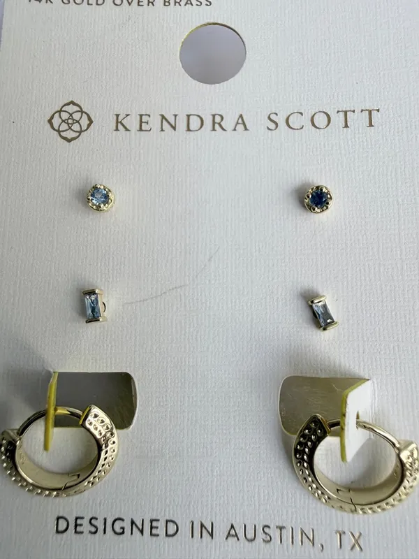 Kendra Scott Mandy Stud Earring
Set 3pc Gold/Blue - Image 4