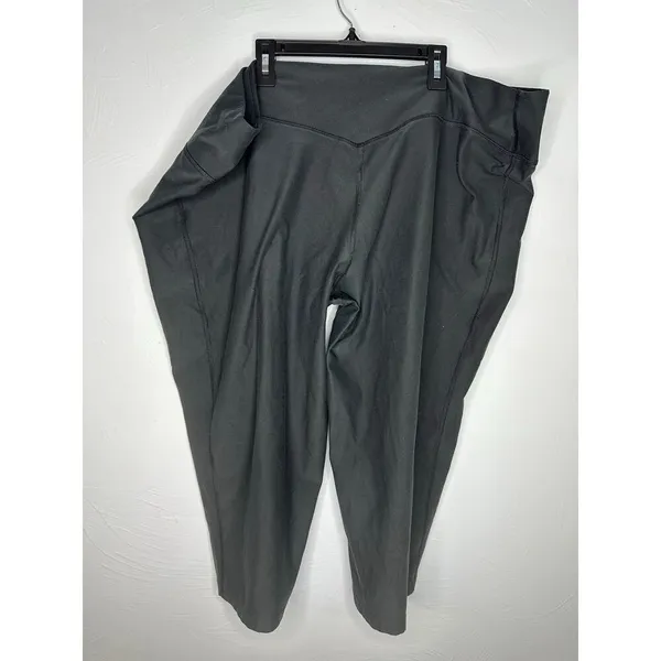 Nike Dri-Fit Cropped Wide Leg Pants Women's Plus Size 3X Black Athleisure Active - Image 2