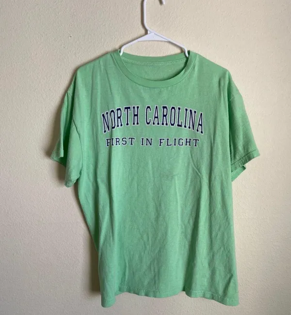 Y2K North Carolina Tee Green Size L - Image 2