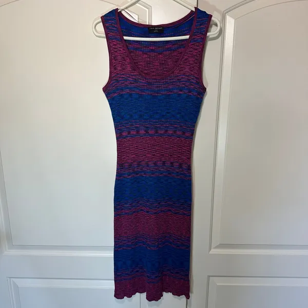 Lane Bryant Sleeveless Scoop Neck Space Dye Sweater Dress Purple Blue 14/16‎ - Image 2