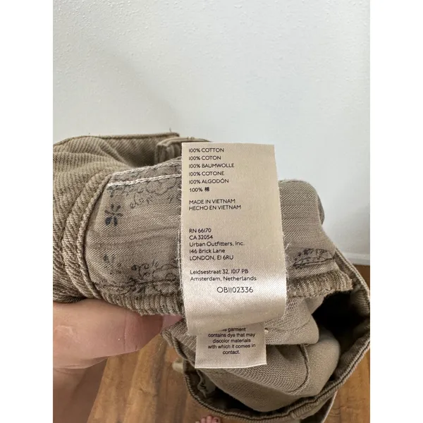 Free People We The Free Osaka Jeans Brown High Rise Button Fly Tapered OB1102336 - Image 8