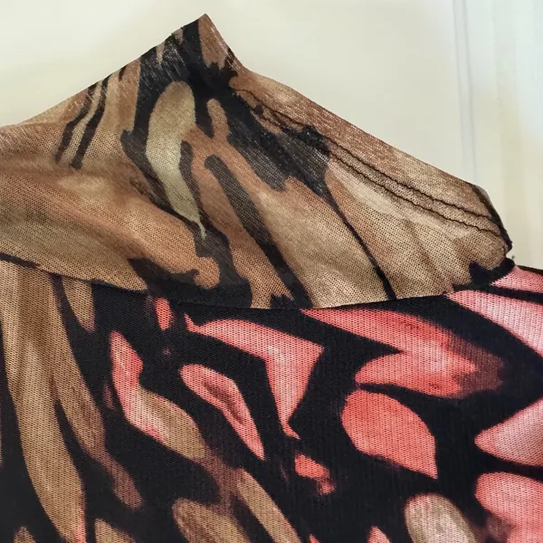 Karen Kane sz S Women Short Sleeve MulitColor Abstract Midi Dress Casual Evening - Image 8