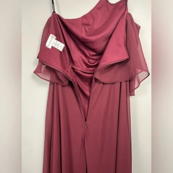 NWT Bill Levkoff Bridesmaid Dress Style 7006 in The Color Wine 2 Prom Wedding - Image 6