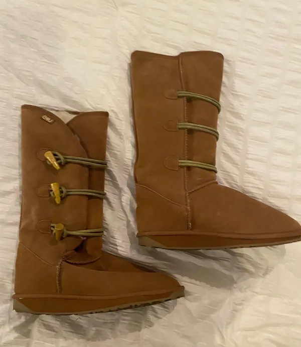 Emu Chestnut Button Boots Brown Size 8 - Image 3