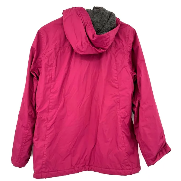 L.L. Bean Size Medium Regular Nylon Hooded Jacket‎ Coat Pink Winter Gear Layers - Image 2
