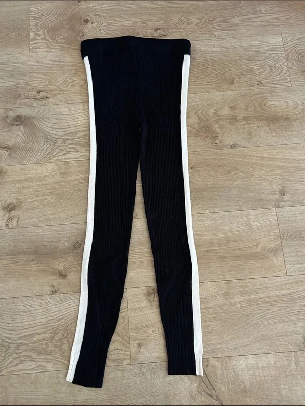 Varley Aiden Rib Knit Leggings, Black, size Medium, NWOT Display - Image 6