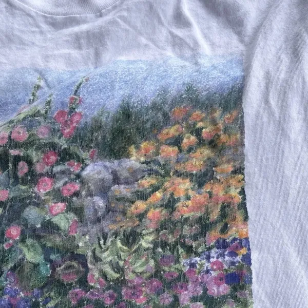 Vintage Groan & mc gurn women’s Boston Flower Shirt Single Stich USA Made Sz L - Image 3