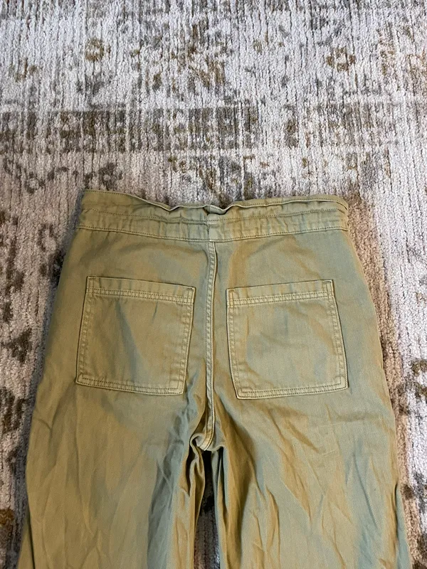 Universal Threads Paper Bag Waist Green Pants - Image 3