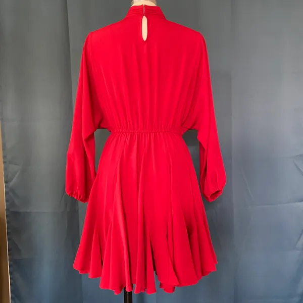 Caroline Godet Crepe Mini Dress - Image 5