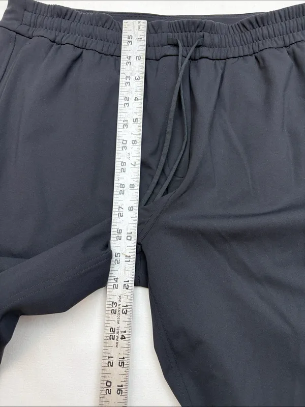 Lululemon womens large tapered leg mid rise 7/8 pant black athletic crop casual - Image 8