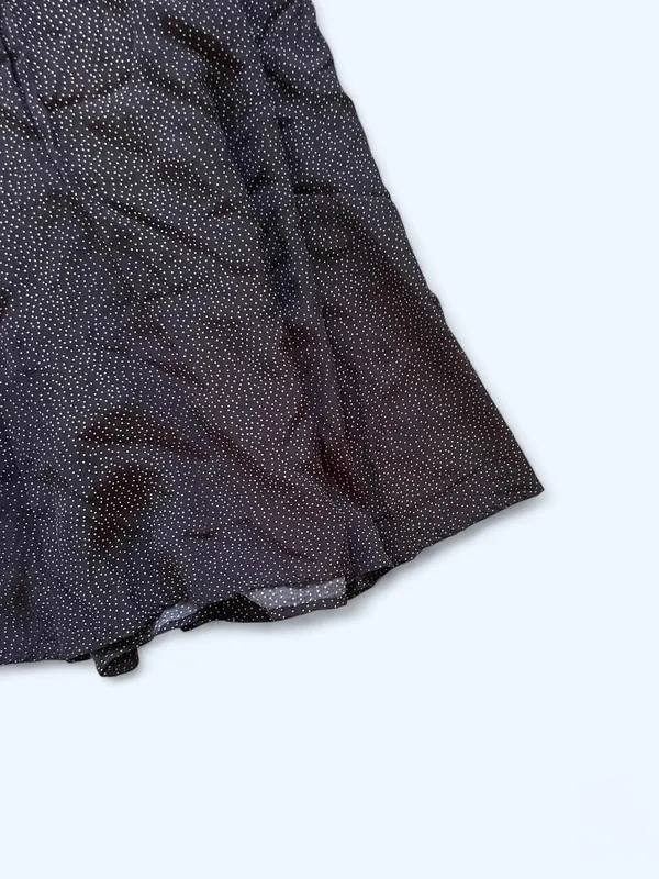 Black polka dot midi skirt with elastic waistband size M - Image 4