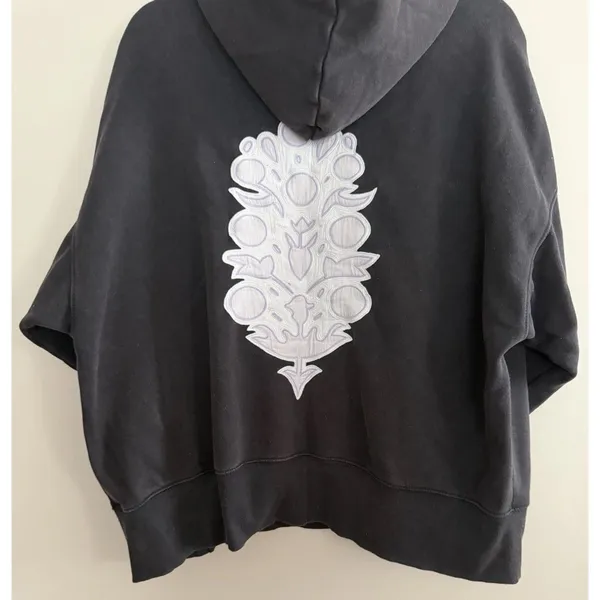 Free people Movement Sprint To The Finish Logo Hoodie Black/White Womens Size Sm - Image 6