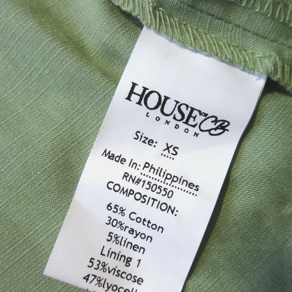 NWT House Of CB Carmella Midi in Sage Green Smocked Tie Strap Tank Dress XS - Image 5