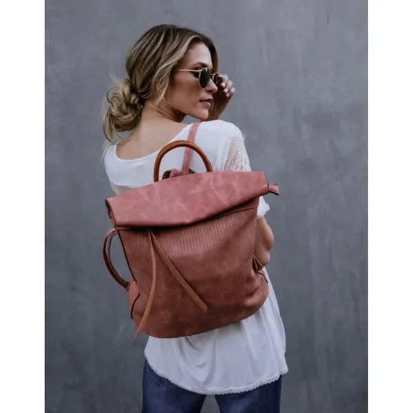 Globetrotter faux leather Backpack‎ - Image 4